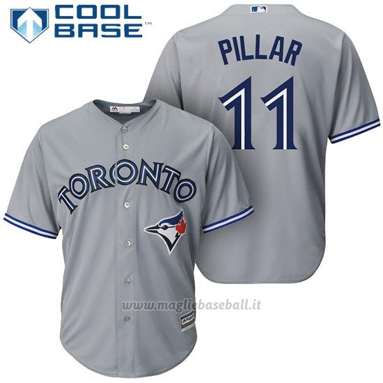 Maglia Baseball Uomo Toronto Blue Jays Kevin Pillar Stroman Cool Base Majestic Collezione